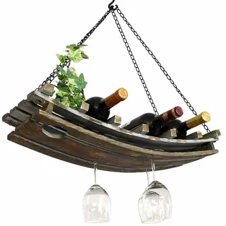 DanDiBo Ambiente Weinregal 5089 Hängeregal 65 x 0 x 0 cm Braun