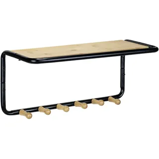 Wenko Wandgarderobe Loft 58 x 26 x 26 cm Schwarz/Natur