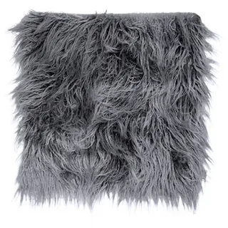 Chic Antique Sesselauflage Webpelz Deko-Fell Moos aus Kunstfell nostalgische Winterdekoration, Hochwertiger Webpelz in weicher, dichter Felloptik grau 40 cm