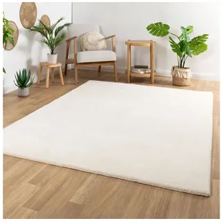 Steffensmeier Wollteppich Sali, Rechteckig, Gabbeh, 100 % Schurwolle weiß 120 cm x 180 cm