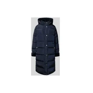 Daunenmantel mit Kapuze und Eingrifftaschen, Marine, XL