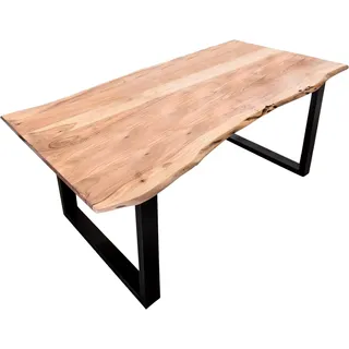 SIT Möbel Baumkante Esstisch 180 x 77 x 90 cm naturbelassen/schwarz