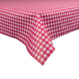 Sensalux Landhaus Mitteldecke Karo Rot-Weiß 1 m x 1 m | stoffähnliches Vlies, italienischer Landhausstil, abwaschbar, wasserabweisend, Tischdeko für Party Event Catering