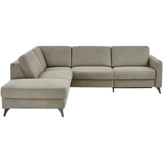 Dieter Knoll Ecksofa Dieter Knoll, Beigebraun, Metall, 4-Sitzer, L-Form, 269x238 cm, Typenauswahl, Fußauswahl, Stoffauswahl, Sitzqualitäten, Wohnzimmer, Sofas & Couches, Wohnlandschaften, Ecksofas