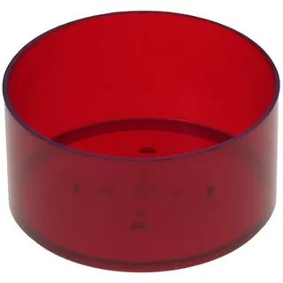 runde Kunststoff Teelichthüllen 37x19mm - Kerzengießen klassische Rundform, Farbe:Dunkelrot, Anzahl:4 Stück