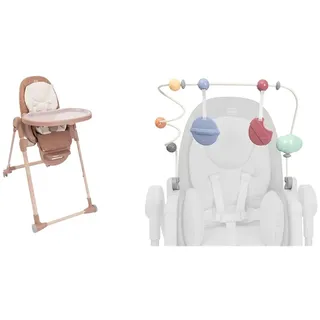 Chicco Polly Armonia, Kinderhochstuhl für Babys von der Geburt bis 40 kg, mit Spielbogen, Hochstuhl mit verstellbarer Höhe und Fußstütze, Kompakt verstaubar, Modernes Design