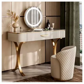 JVmoebel Schminktisch Beiger Designer Frisiertisch mit Schubladen und eleganter Ästhetik (1-St., Nur Schminktisch), Made in Europa beige