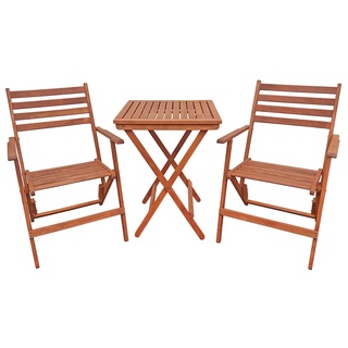 Erst-Holz Set Tisch mit 2 Stühlen Gartenstühle  10-210-2T
