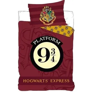 Bettwäsche Harry Potter aus Mikrofaser – Bettbezug Harry Potter 140 x 200 cm + Kissenbezug 63 x 63 cm (Harry Potter B)