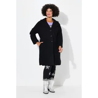 Angel of Style Wintermantel Teddy-Mantel A-Linie ANGEL Schriftzug hinten schwarz 46