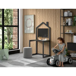 Vipack Kinderschreibtisch Dallas 100 x 150,6 x 50 cm Kiefer lackiert grau