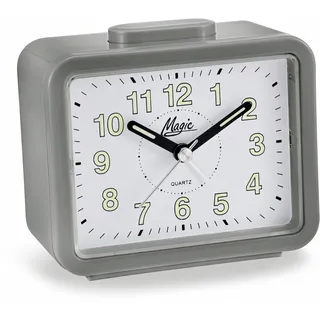 Atlanta Glockenwecker lauter Klingel Alarm Licht Quarz - 2195/4 (Grau)