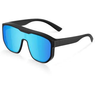 Wrimen überzieh sonnenbrille-Damen-Polarisiert Sonnenbrille über normale brille-überbrille-Groß Sonnenüberbrille für brillenträger-over sunglasses-Sky Blue - Linsenbreite: ca. 150 mm, Brückenbreite: ca. 48 mm