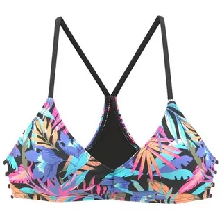 BENCH Bikini-Top Damen Schwarz/Mehrfarbig 32 Cup A/B
