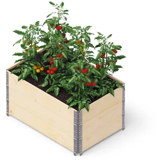 upyard Kronus Hochbeet Palettenrahmen 120 x 80 x 60 cm Holz