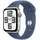 2024 GPS + Cellular 44 mm Aluminiumgehäuse Silber, Sportarmband Denim S/M