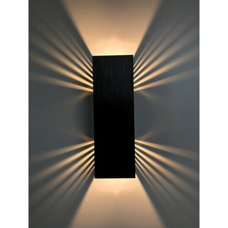 SpiceLED LED Wandleuchte Black Edition, Warmweiß (2700 K), LED fest integriert, Warmweiß, 30 Watt, Lichtfarbe warmweiß, dimmbar, indirekte Beleuchtung mit Schatteneffekt, Up & Down Licht schwarz