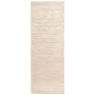 tesso living Kurzflor Laufer Flur Wohnzimmer Beige 80 x 300 cm - Moderner Wohnzimmerteppich- Waschbar Teppich