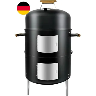 Smoker BBQ Xl58X45X87.5Cm 3-In-1-Räuchergrill, Holzkohlegrill, Räucherfass, Räuc