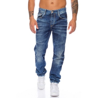 Cipo & Baxx Regular-fit-Jeans Herren Jeans Hose im dezentem Design dezente Kontrastnähte 31
