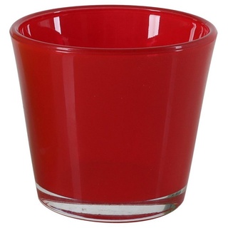 tegawo Blumentopf Mini Pflanztopf Glas, 5er-Set, für Mini Pflanzen oder Teelichter rot