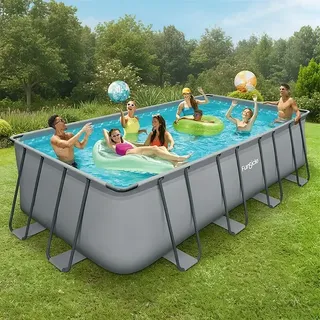Funsicle Frame-Pool Oasis  (L x B x H: 549 x 274 x 132 cm, Grau/Blau, 16.550 l)