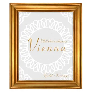 Einzelrahmen Bilderrahmen Vienna, (1 Stück), 45x60 cm, Gold Vintage, Holz goldfarben 45 cm x 60 cm