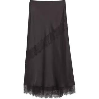 Comma, Langer Satin-Rock lila 40