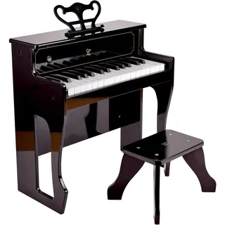 HaPe Kinderklavier Klangvolles E-Piano mit Hocker schwarz