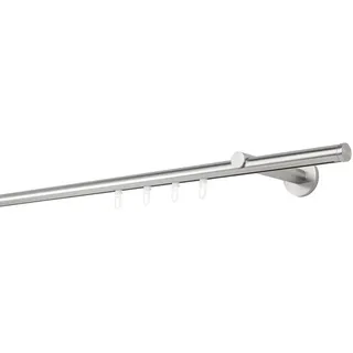 ONDECO Vorhangstange Match 1-läufig Ø 20 mm 300 cm Edelstahl-Optik
