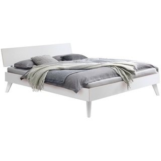 Hasena Bett, Weiß, Holz, Buche, massiv, 100x200 cm, in verschiedenen Holzarten erhältlich, Größen erhältlich, Schlafzimmer, Betten, Einzelbetten