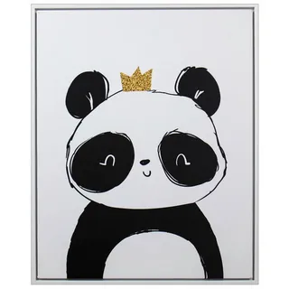 Monee Kinderbild, Schwarz, Weiß, Gold, Kunststoff, Textil, Holzwerkstoff, rechteckig, 40x50 cm, einfache und schnelle Anbringung, gerahmt, Babymöbel, Kinderzimmer-Deko, Kinderbilder