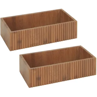 Wenko Aufbewahrungsbox Mera 2-tlg. braun