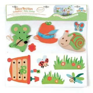 BabyToLove 360009 Wandaufkleber, Stoff grün Maus