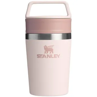 STANLEY 1913 Cafe Kaffeebecher To Go 0.23L - Hält 3 Stunden Heiß - 4 Stunden Kalt - Edelstahl Thermobecher - Spülmaschinenfest - Einfacher Tragegriff - Coffee To Go Becher - Rose Quartz