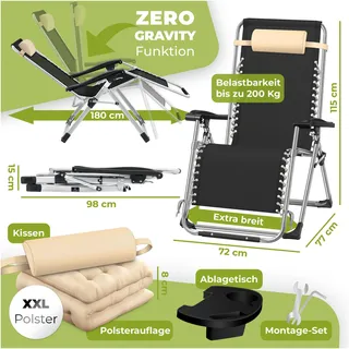 Kesser Sonnenliege 200 x 70 x 30 cm Beige