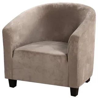 Diwzbyn Sesselhusse Sesselüberzug aus Samt, Sesselhusse Bezug für Sessel, Relaxsessel, Ohrensessel, elastisches Material, Sofabezug
