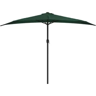 vidaXL Sonnenschirm mit Alu-Mast Halbrund Gartenschirm Terrassenschirm Balkon - Groß