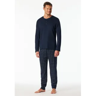 SCHIESSER Pyjama Fine Interlock Blau 52