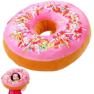 Onlynery Donut-Kissen für Kinder, Essen Plüschkissen lustig, Home Dekokissen Donut, 3D dekoratives Donut Kissen, bequemes weiches Plüschkissen, Sitzkissen für das Büro