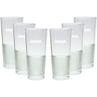 Absolut Gläser-Set Absolut Vodka Frozen Glas Gläser-Set - 6x Longdrink Gläser