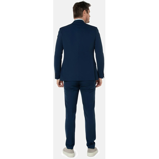 Anzug THOMAS GOODWIN "Anzug", Herren, Gr. 50, Normalgrößen, blau (royal), 80% Polyester, 20% Viskose, unifarben, slim fit, Anzüge, Abiball, im Slim-Fit, 10103-0-20039