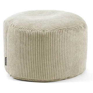 mokebo mokebo® Pouf, Beige, Textil, 50x30x50 cm Oeko-Tex®, Wohnzimmer, Hocker, Poufs