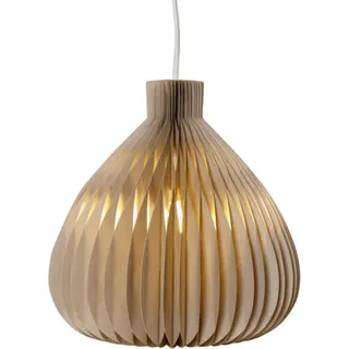 STAR Waben Hänge Deko Pendel Hänge Leuchte Lampe beige Papier gefaltet für E14
