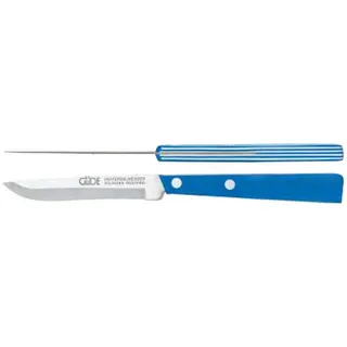 Güde Universalmesser Allzweckmesser 10 cm Blau/Weiß Wellenschliff