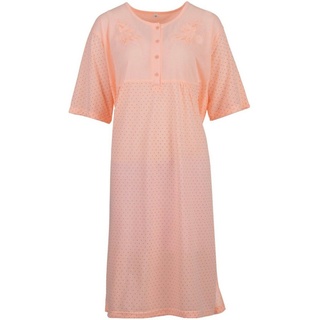 Lucky Nachthemd Nachthemd Kurzarm - Punkte 3XL-6XL orange 5XL