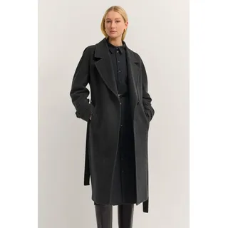 bugatti Trenchcoat Loose Fit Oversized, Flexcity Stretch mit Bindegurt grau 36
