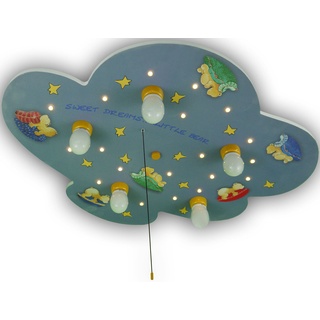 Deckenleuchte NIERMANN "Wolke Bärchen" Lampen Gr. 5 flammig, Höhe: 7 cm, bunt Kinderlampe Deckenlampen Deckenleuchte Wolke Bärchen 'Amazon Alexa kompatibel'
