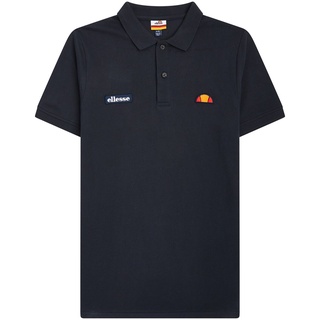 ellesse Herren Polo-Shirt MONTURA - Pique, Kurzarm, Flachstrick-Kragen, Logo Marine S