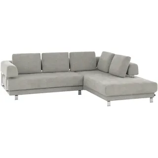 Stylife Ecksofa, Beige, Metall, Uni, 5-Sitzer, Füllung: Polyurethan (Pur), Ottomane rechts, L-Form, 277x235 cm, Goldenes M, Typenauswahl, Fußauswahl, Stoffauswahl, seitenverkehrt erhältlich, Hocker Rücken echt, individuell planbar, Wohnzimmer, Sofas & Couches, Wohnlandschaften, Ecksofas